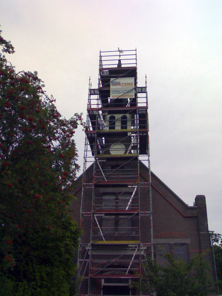 Renovatie Natuurstenen Leien Kerktoren Zuidwolde-GN